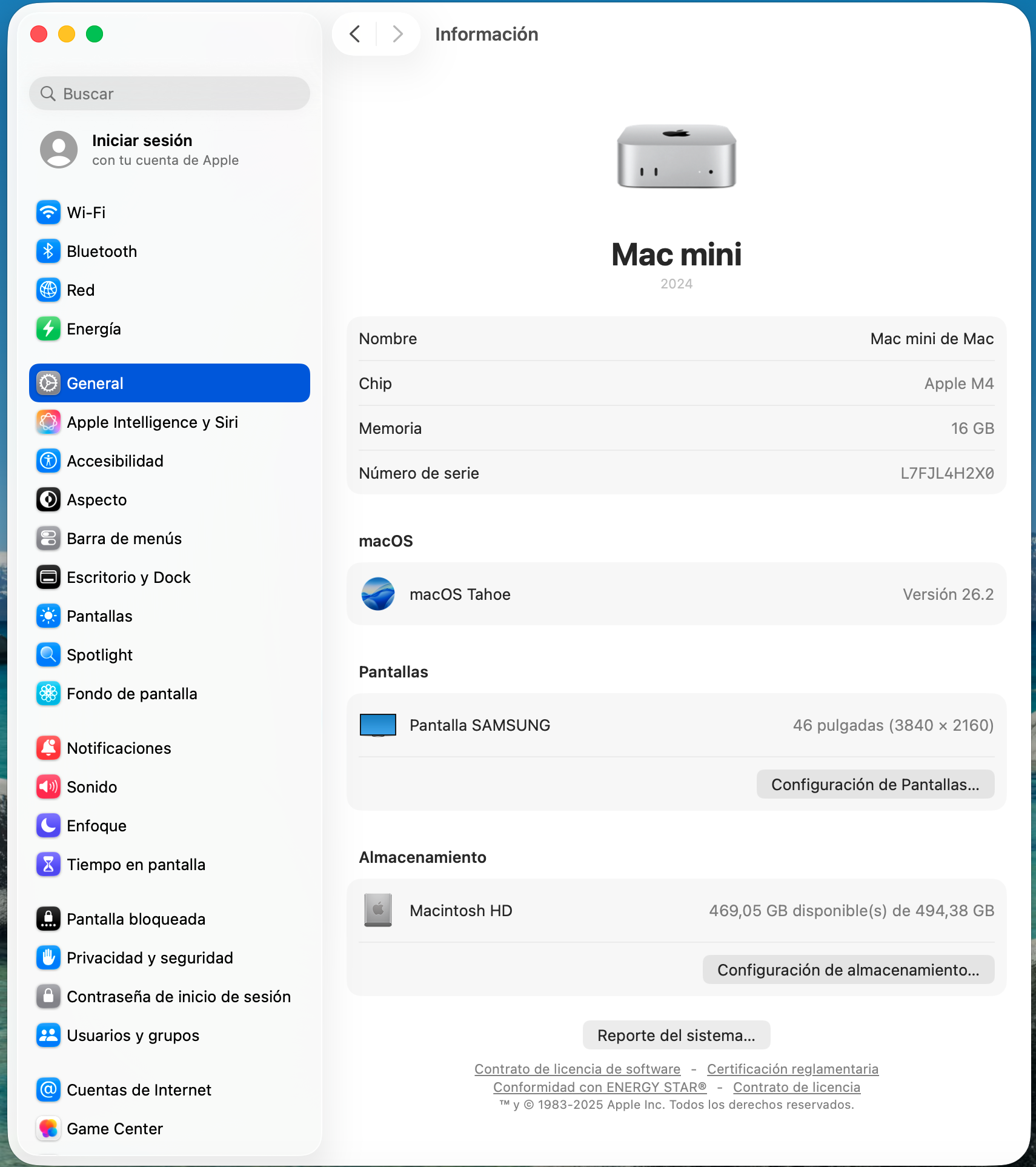 Apple Mac Mini Chip M4 10 Nucleos 16GB SSD 512GB Color Plata - Imagen 6