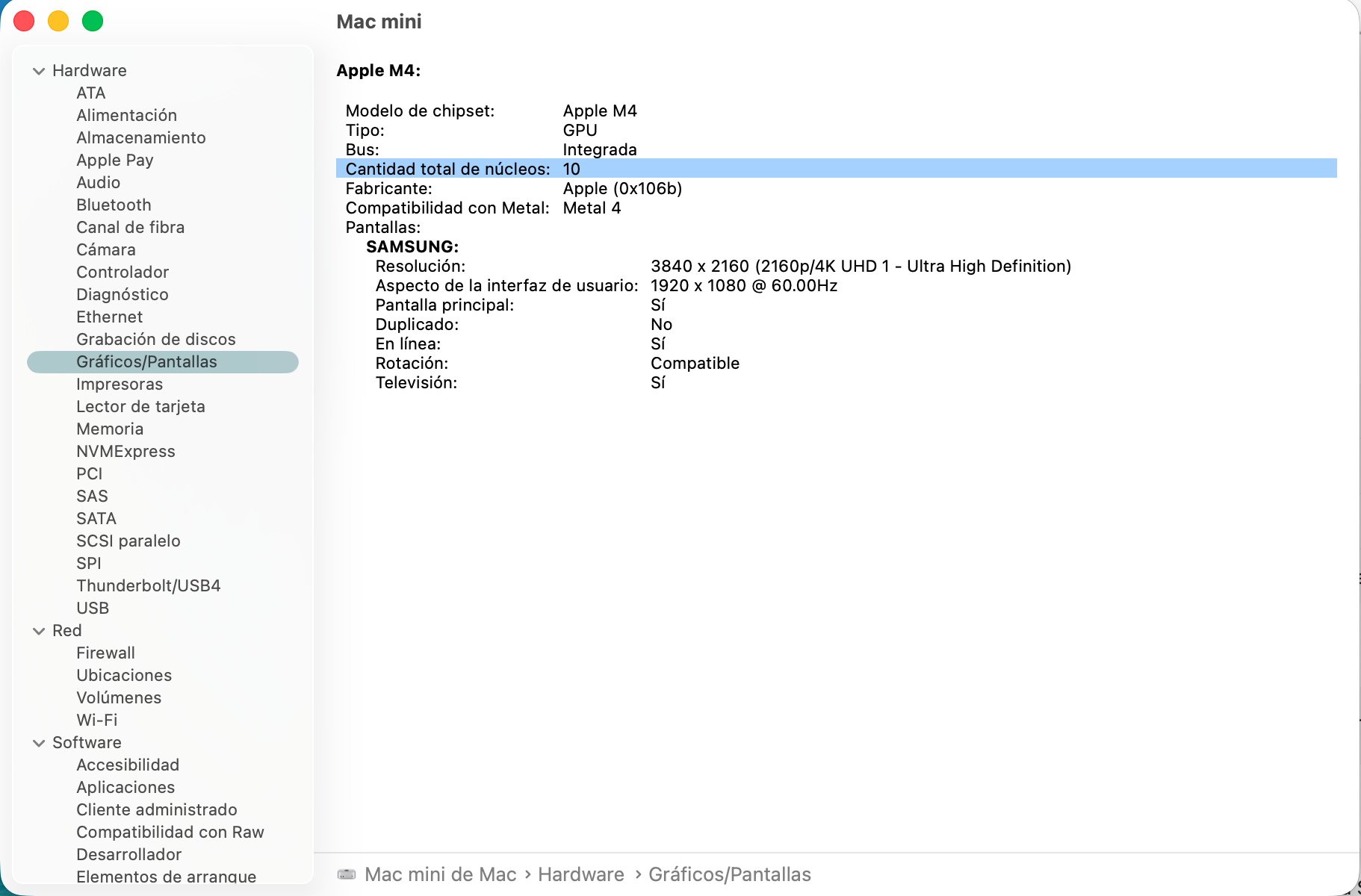 Apple Mac Mini Chip M4 10 Nucleos 16GB SSD 512GB Color Plata - Imagen 7