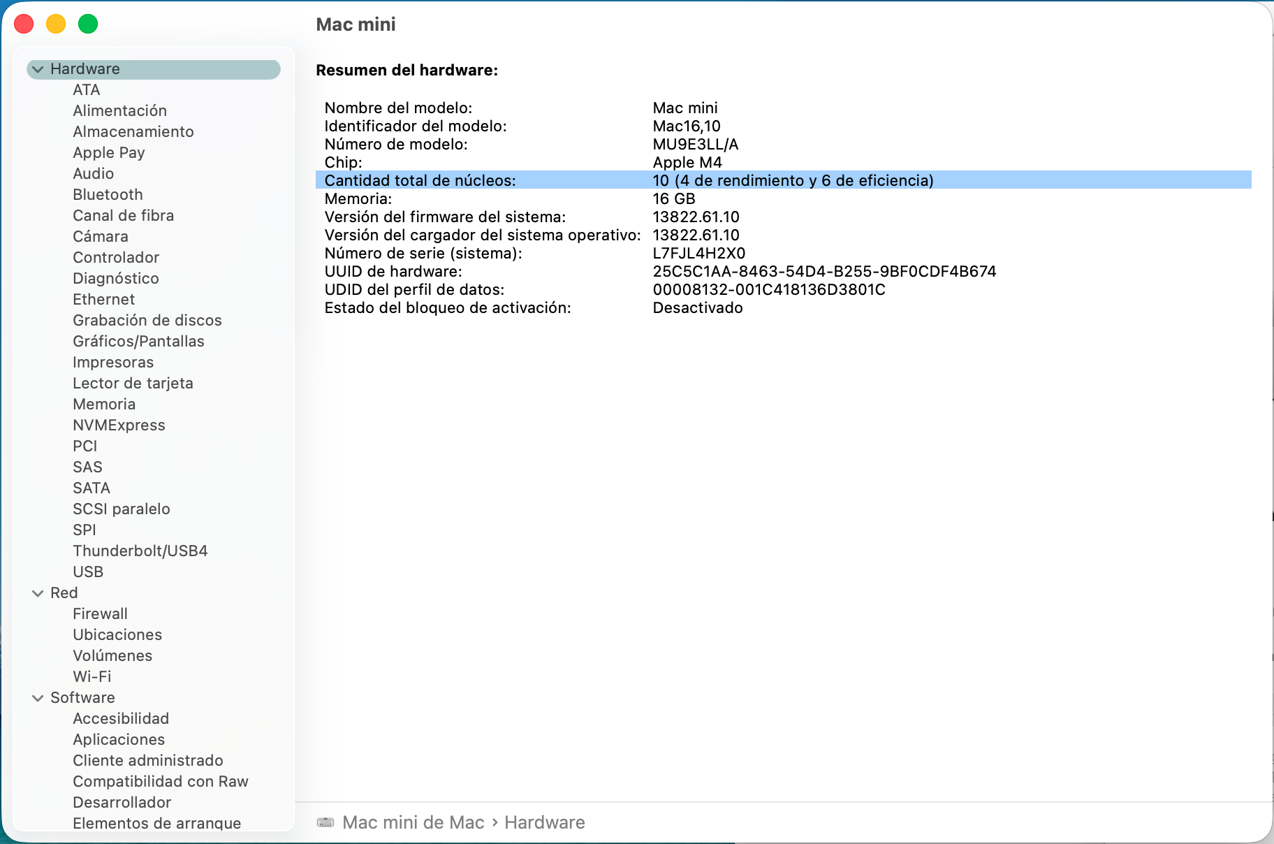 Apple Mac Mini Chip M4 10 Nucleos 16GB SSD 512GB Color Plata - Imagen 8
