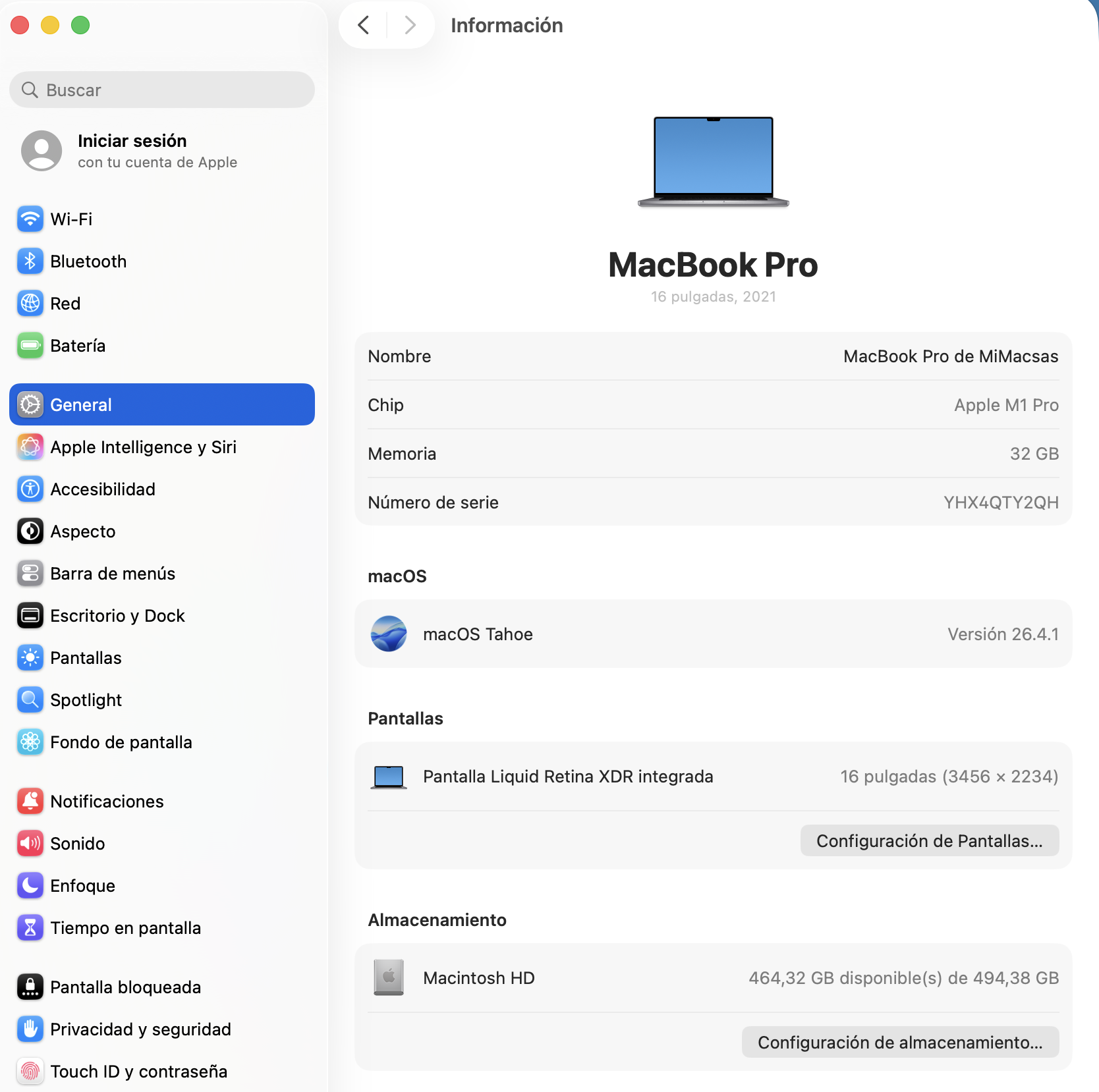 Potente Macbook Pro CHIP M1 PRO de 16 Núcleos 2021 Ram 32GB SSD 512GB 16-Pulgadas - Imagen 8