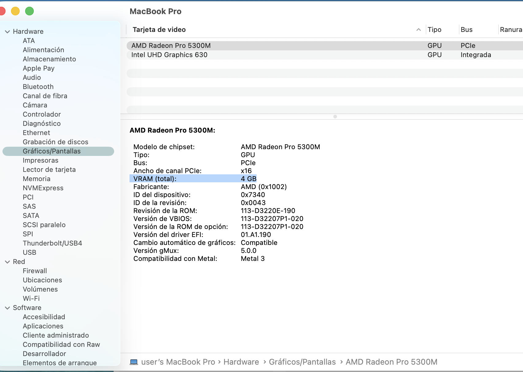 MacBook Pro 16-Inch Core i7 Ram 16GB SSD 512GB 2019 - Imagen 9