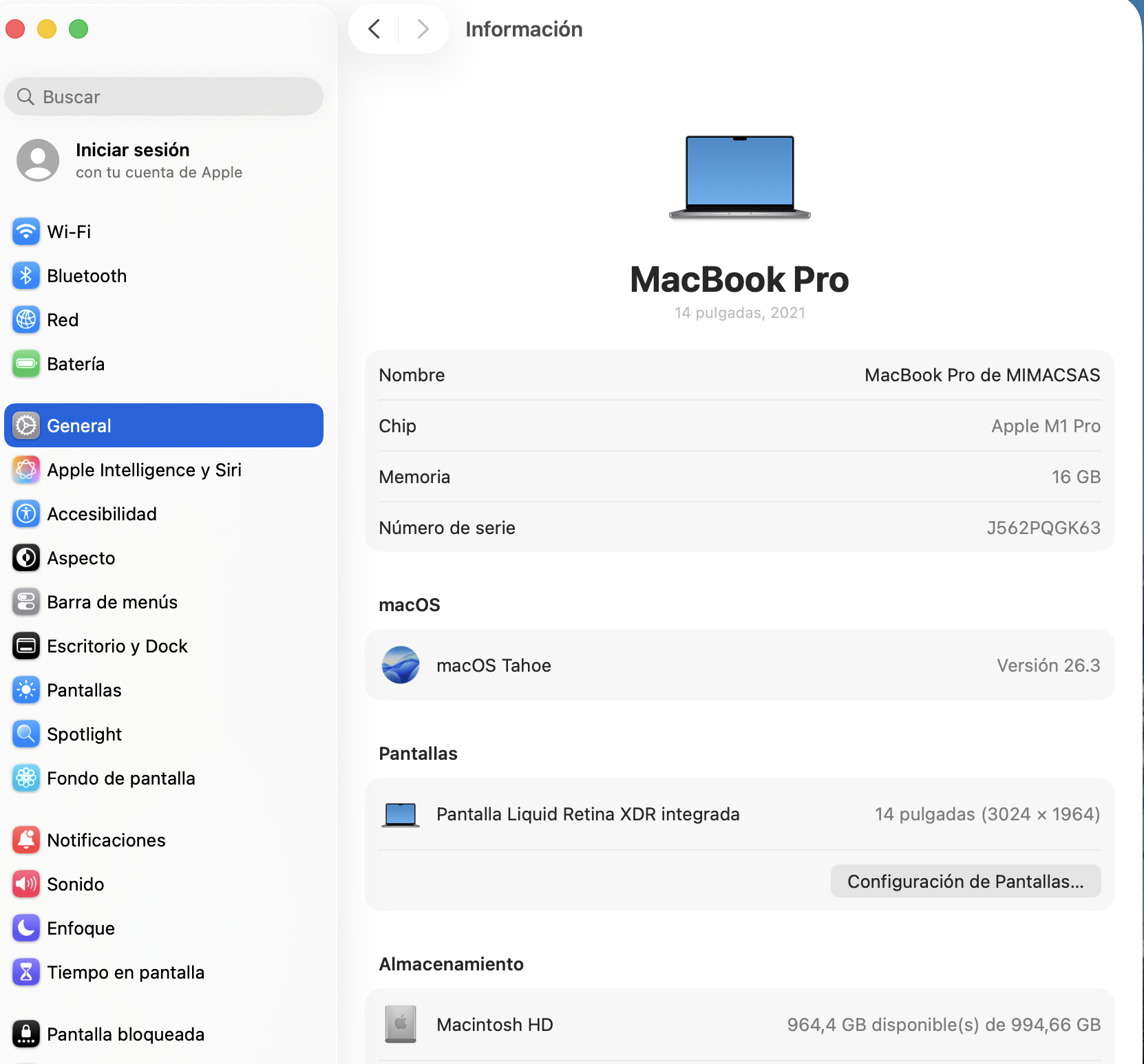 Potente MacBook Pro *M1 PRO* 16 Núcleos Ram 16GB SSD 1TB 14-INCH 2021 - Imagen 2