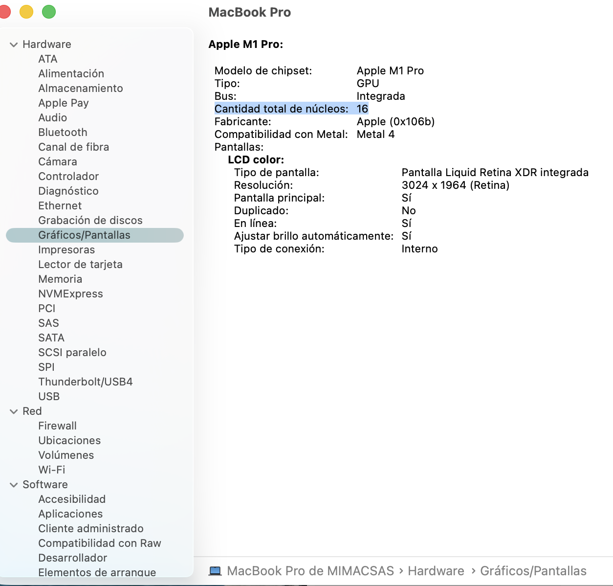Potente MacBook Pro *M1 PRO* 16 Núcleos Ram 16GB SSD 1TB 14-INCH 2021 - Imagen 3
