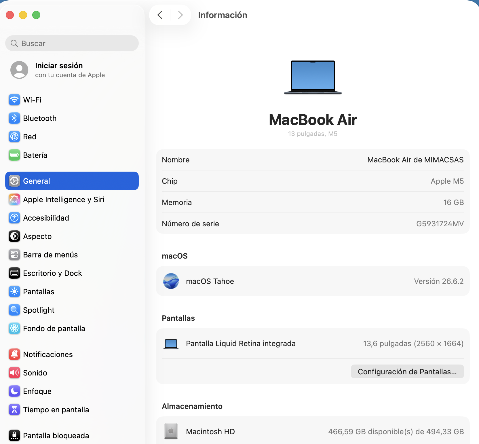 MacBook Air CHIP M5* Ram 16GB SSD 512GB 13-INCH 2026 - Imagen 9