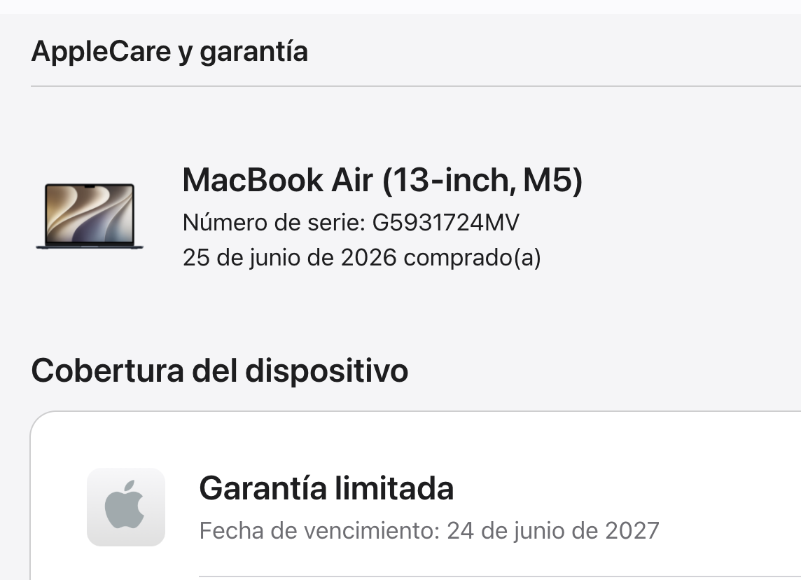 MacBook Air CHIP M5* Ram 16GB SSD 512GB 13-INCH 2026 - Imagen 5