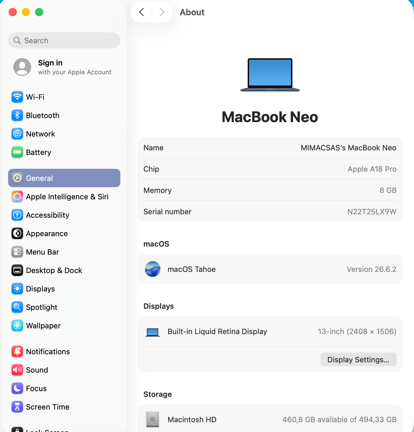 MacBook Neo 2026 Ram 8GB SSD 512GB 13-INCH Indigo - Imagen 3
